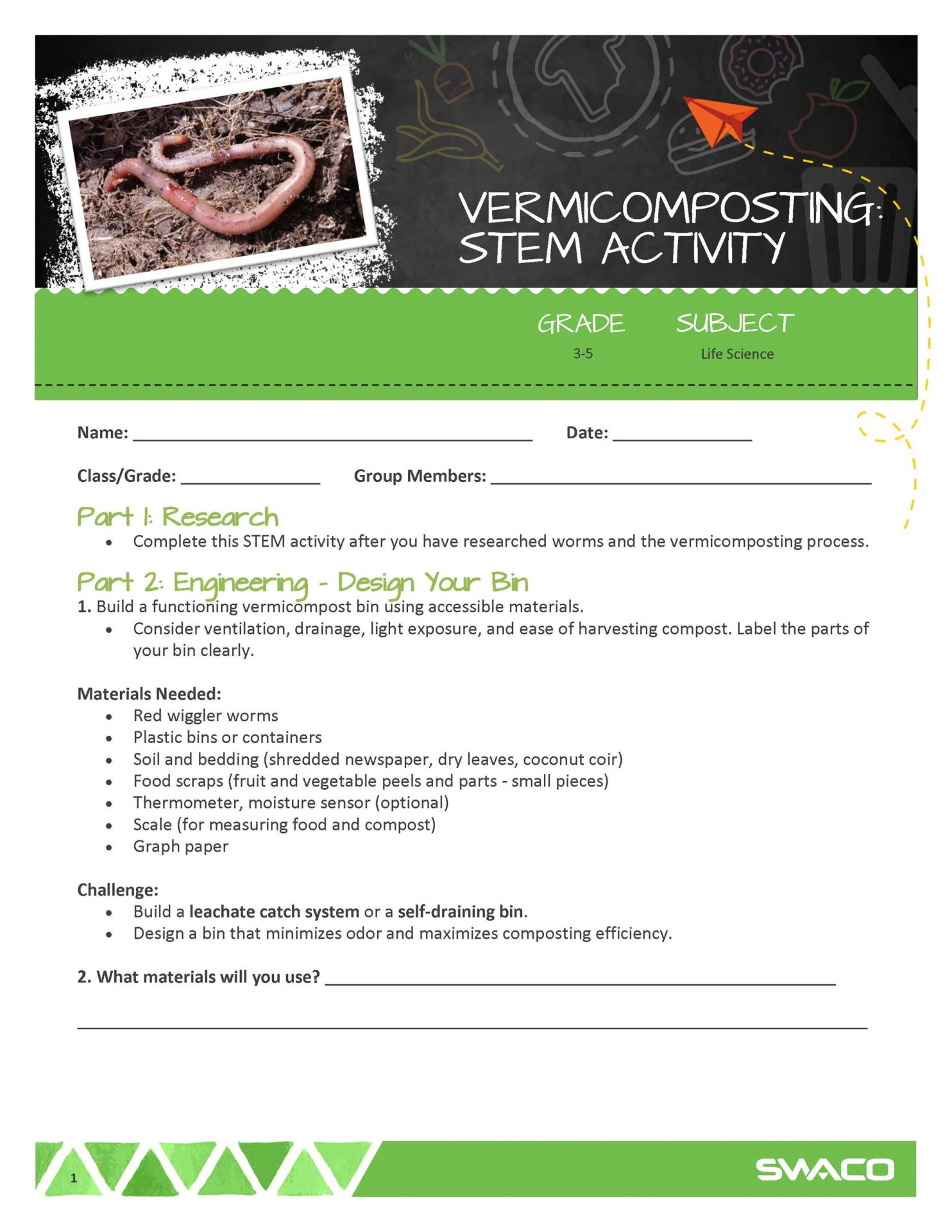 vermicomposting STEM activity