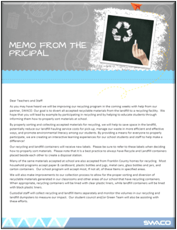Memo from the Principal