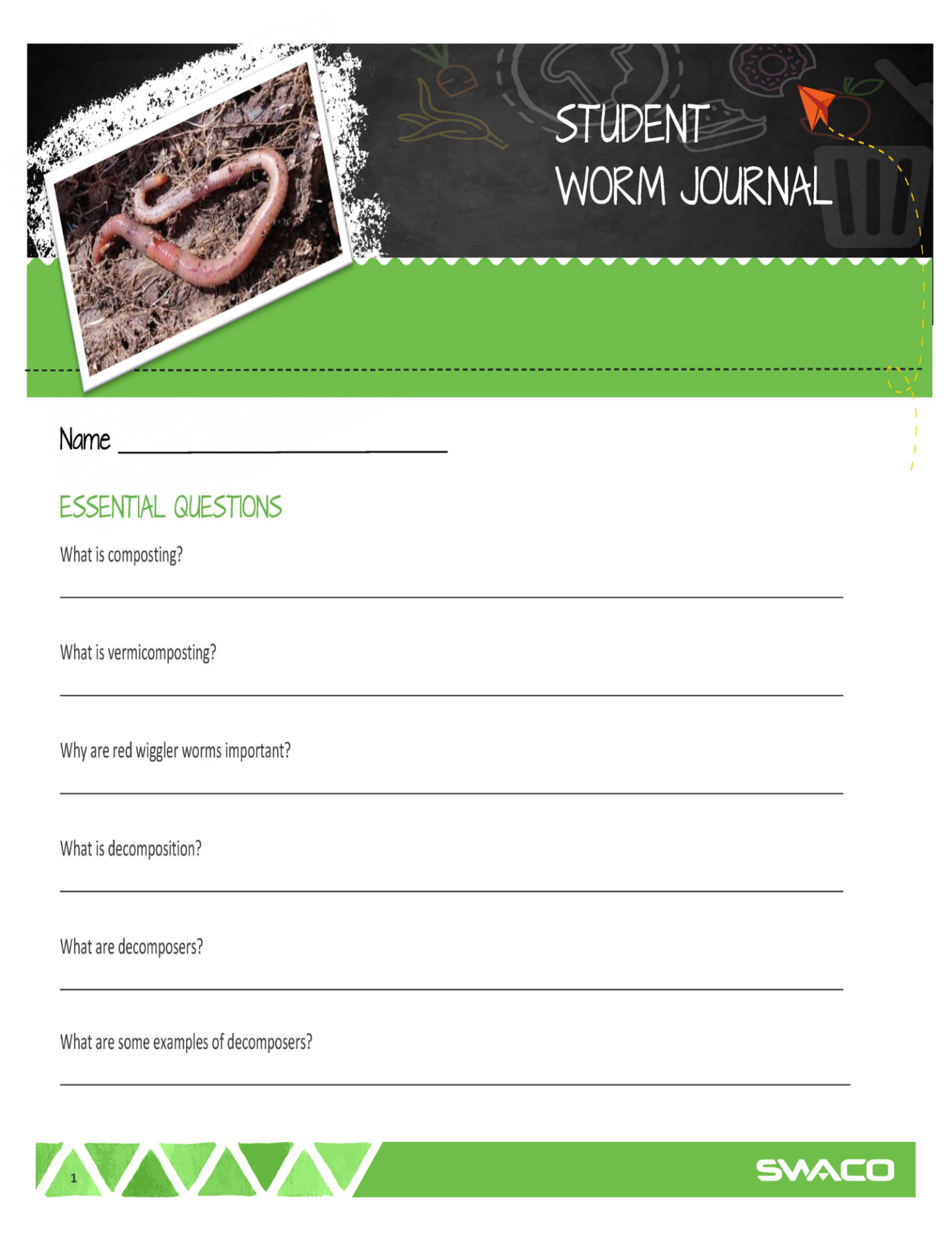 Student Worm Journal