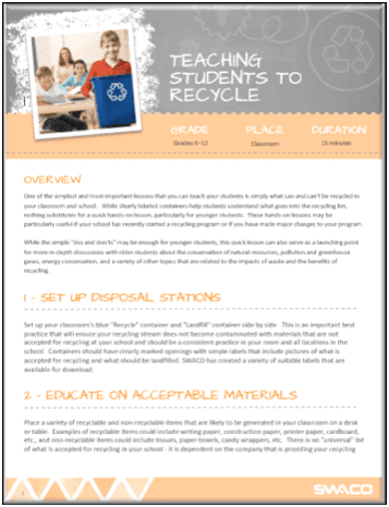 Teaching Students to Recycle