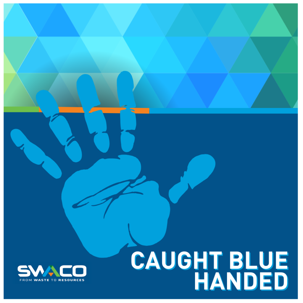 Caught blue handed