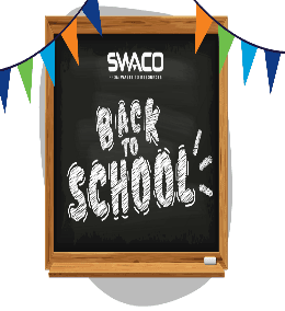 A chalkboard that says "Back to school"