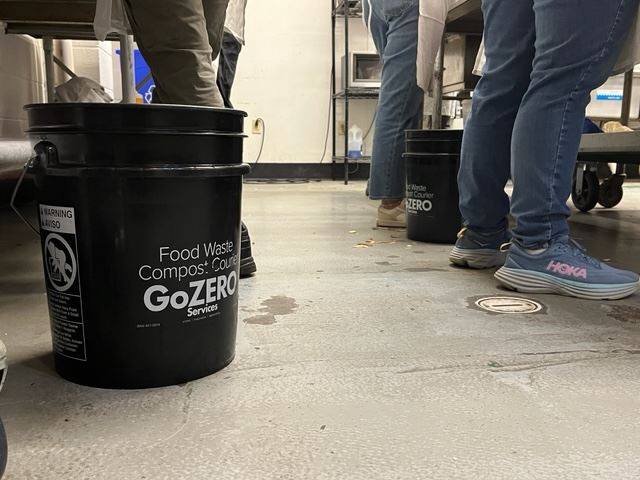 Buckets for food scraps to be composted