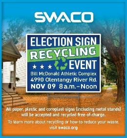 Election sign recycling info