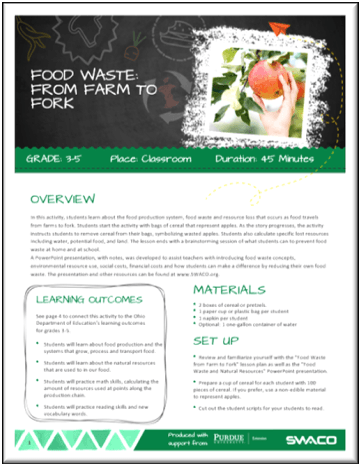 Food Waste from Farm to Fork