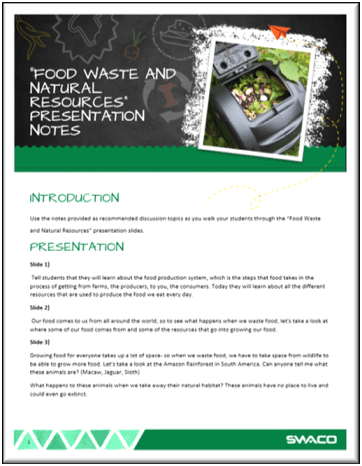 food waste and natural resources