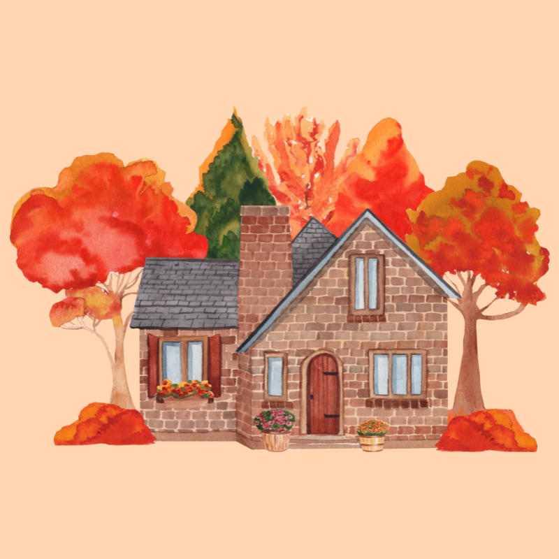 A house in autumn