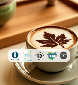 Latte art of a leaf