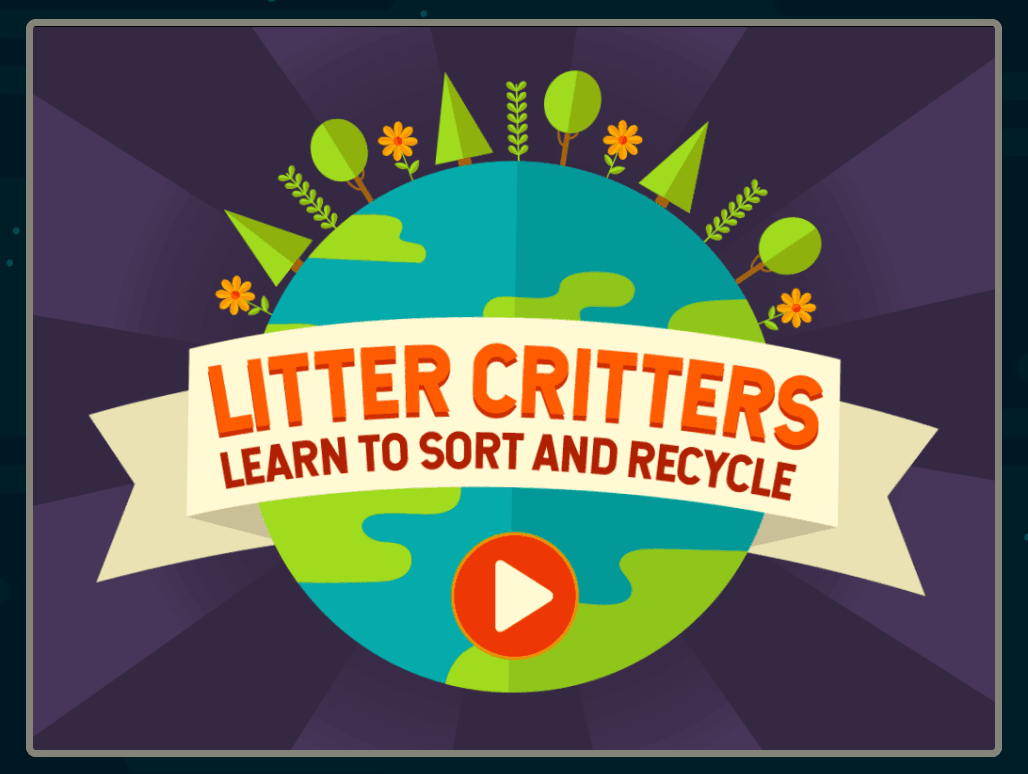 Litter Critters Learn to Sort and Recycle Game