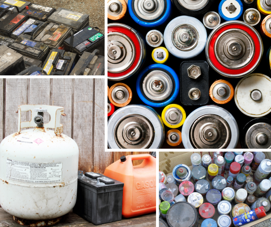 Various household hazardous waste items