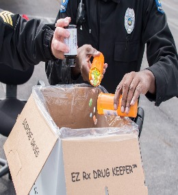 People disposing of prescription medication