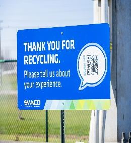 Thank you for recycling sign.