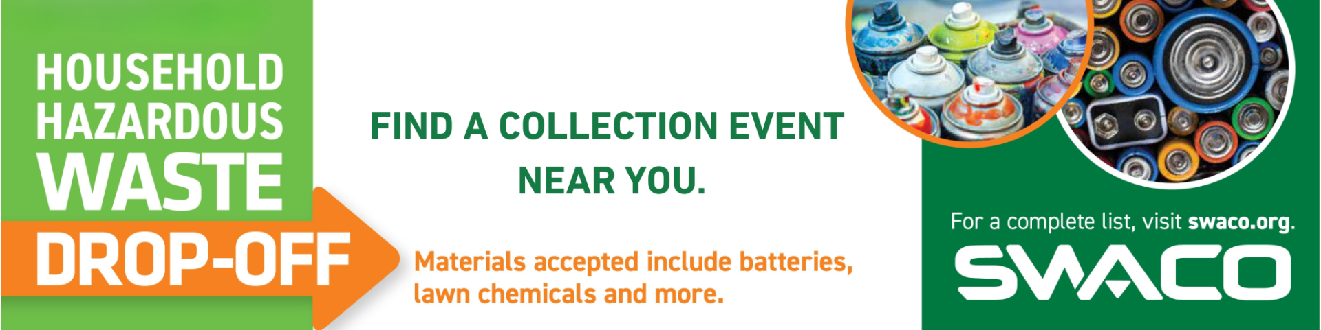Household Hazardous Waste Collection Events Banner