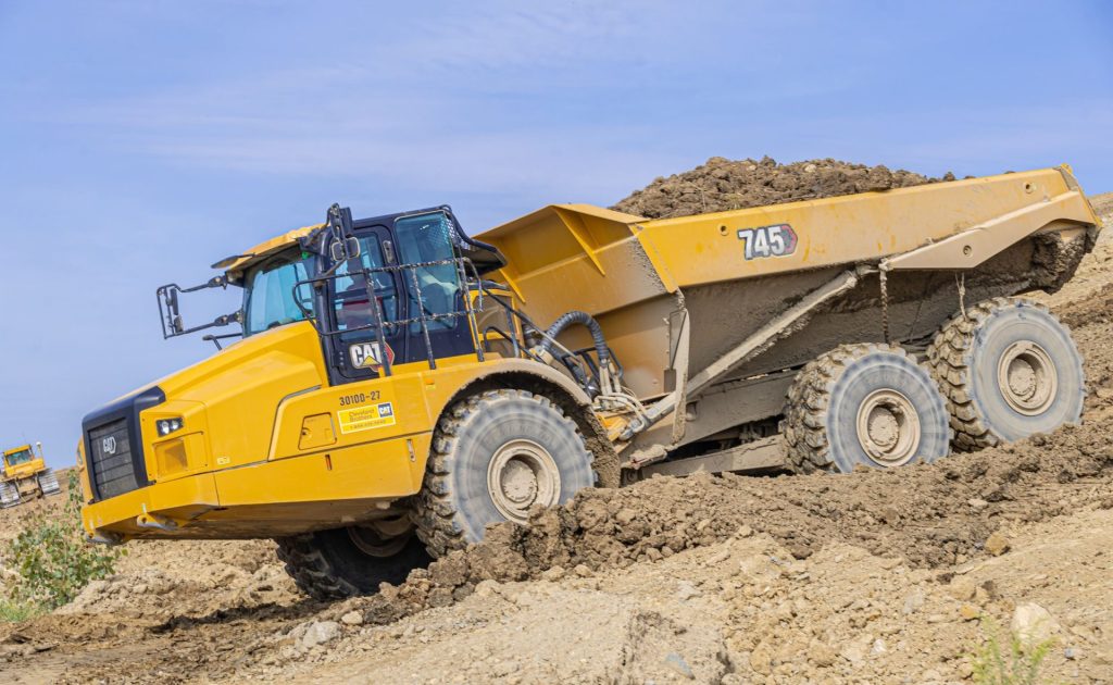 A dump truck.