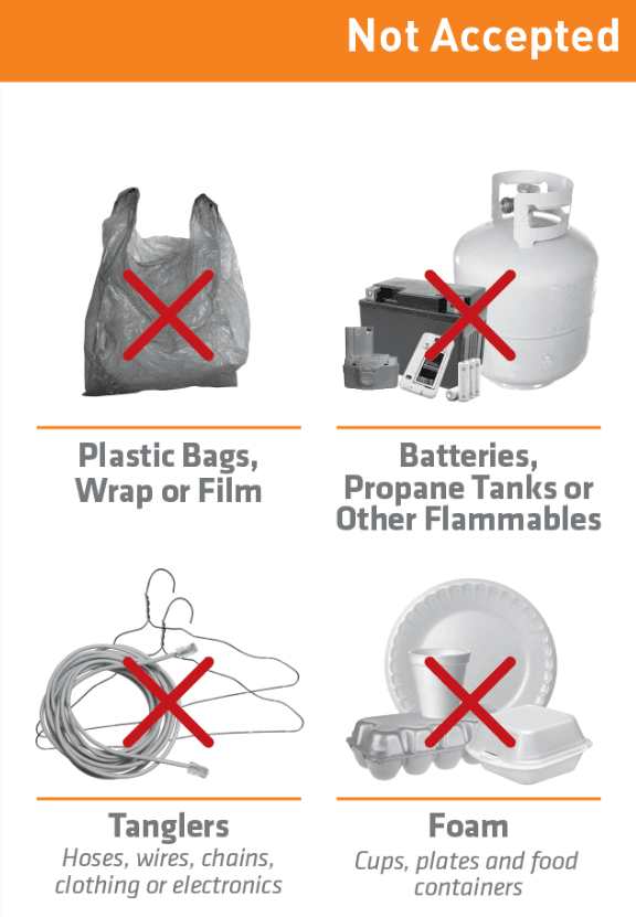not accepted recycling
