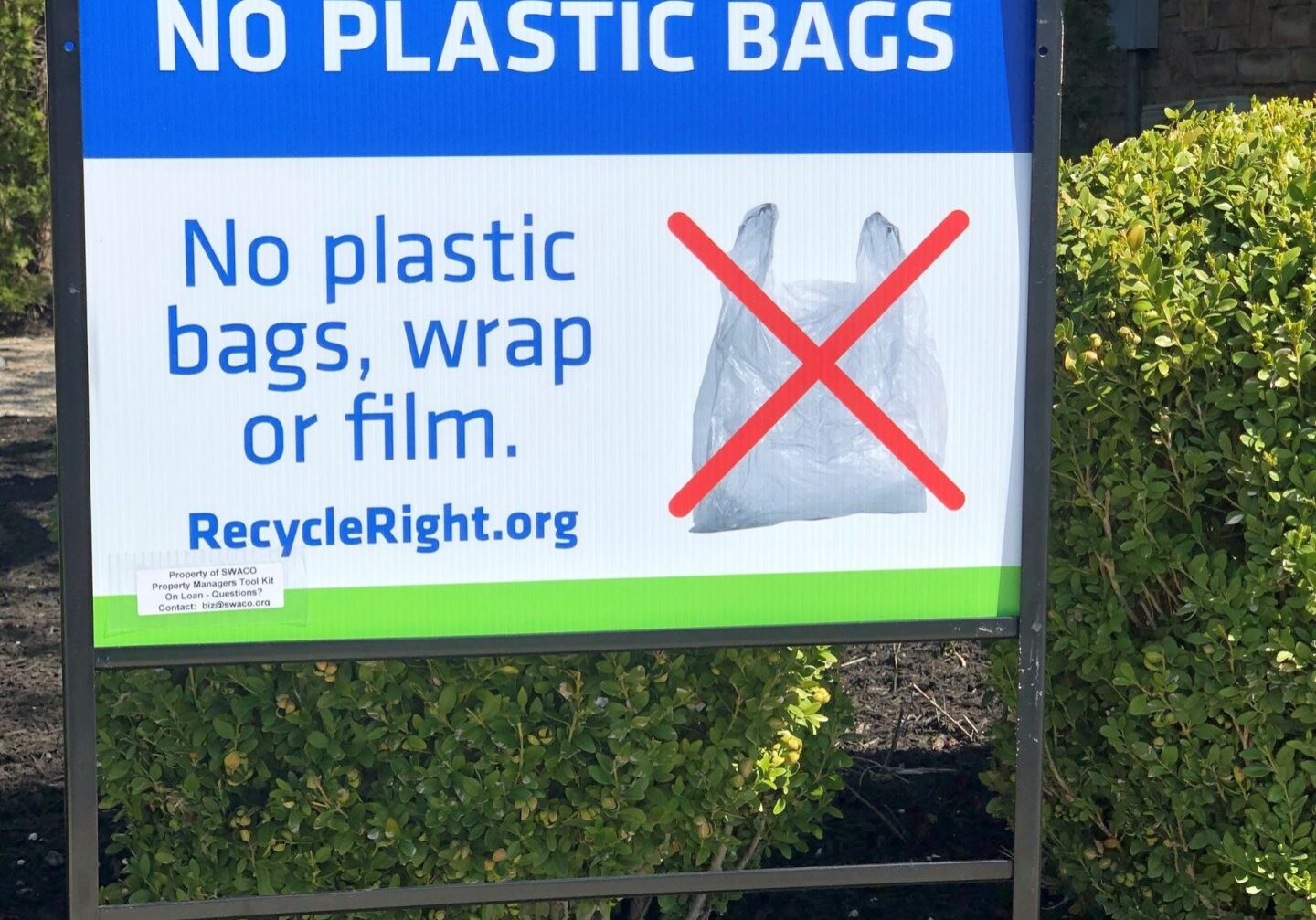 Information Yard Sign Recycle Right